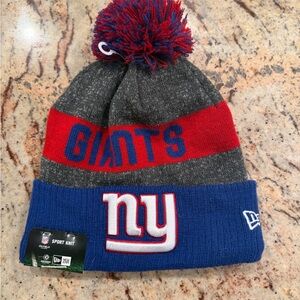 New Era Giants Blue and Red Knit Beanie